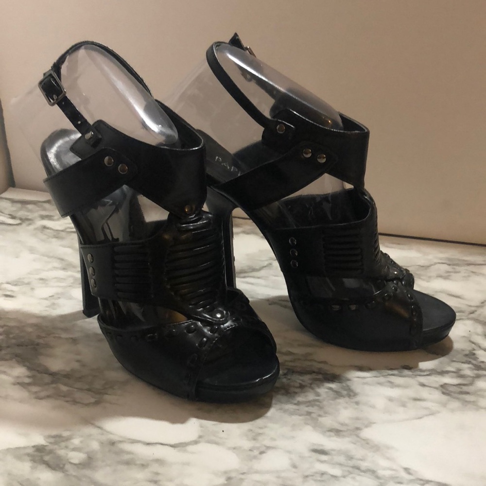 Paprika Black Sexy Open Toe heels Sandals